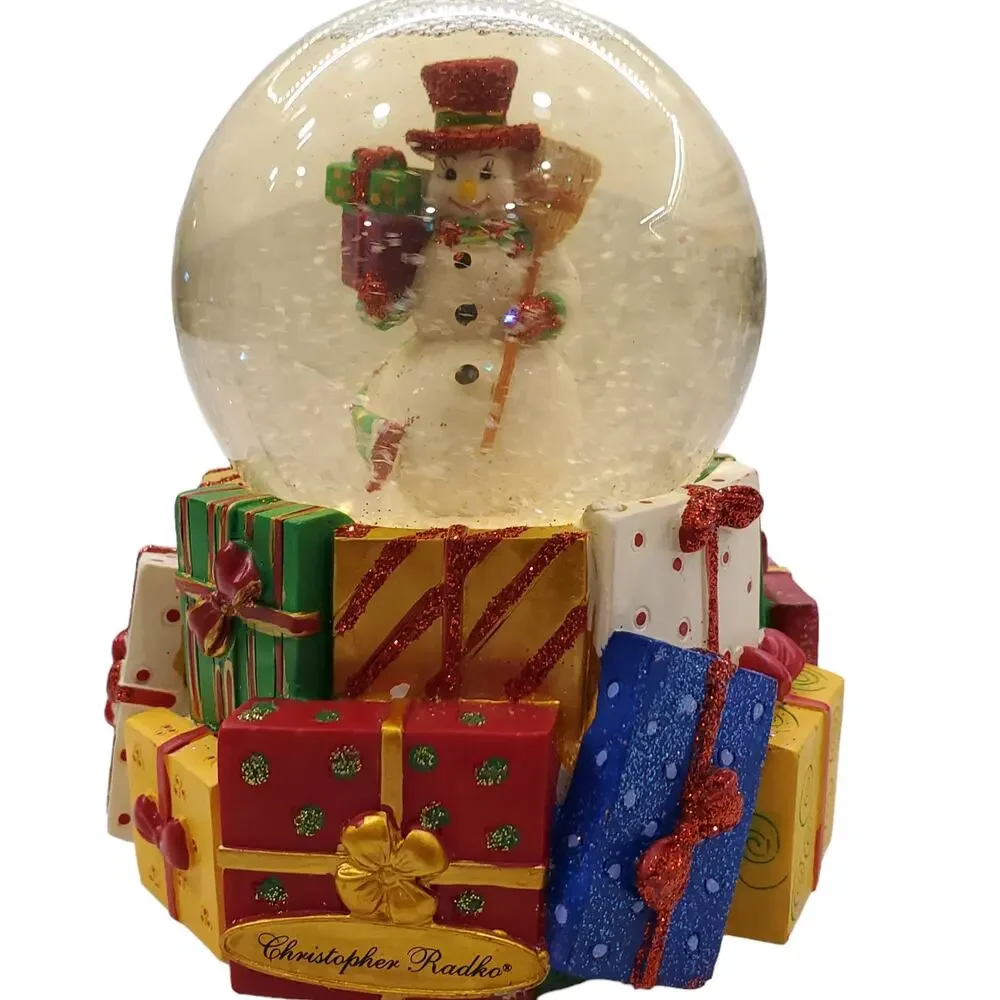 Christopher Radko Musical Snow Globe Snowman Vintage Christopher Radko Christmas